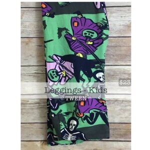 NWT LuLaRoe Tween Halloween Leggings – Witches, Skeletons, Bats, Stripes – NEW